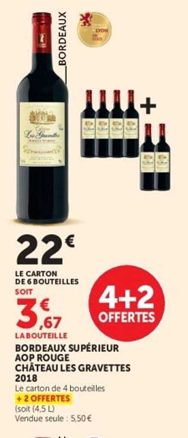 BORDEAUX SUPÉRIEUR AOP ROUGE CHÂTEAU LES GRAVETTES 2018