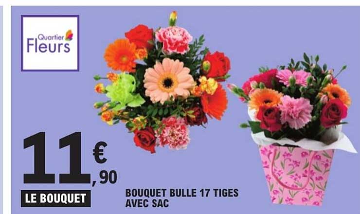 BOUQUET BULLE 17 TIGES AVEC SAC