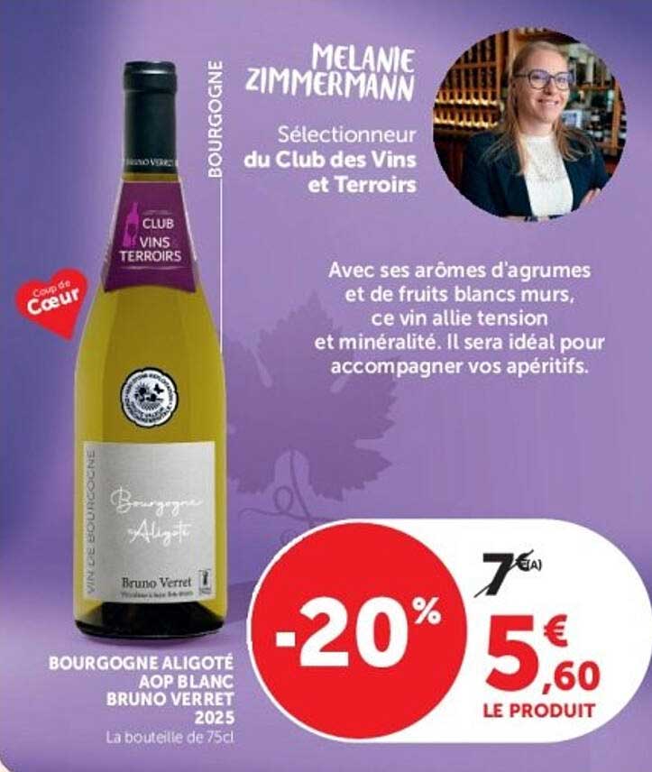 BOURGOGNE ALIGOTÉ AOP BLANC BRUNO VERRET 2025