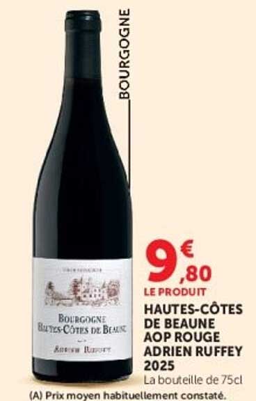 BOURGOGNE HAUTES-CÔTES DE BEAUNE AOP ROUGE ADRIEN RUFFEY 2025