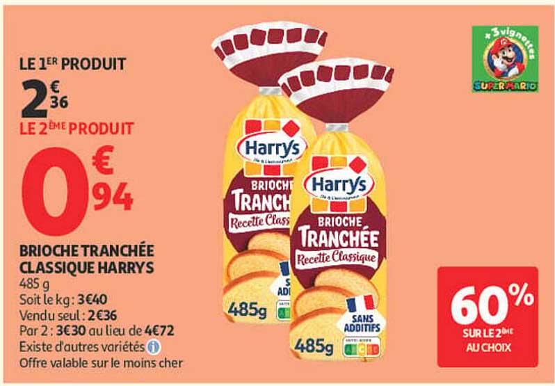 BRIOCHE TRANCHÉE CLASSIQUE HARRYS