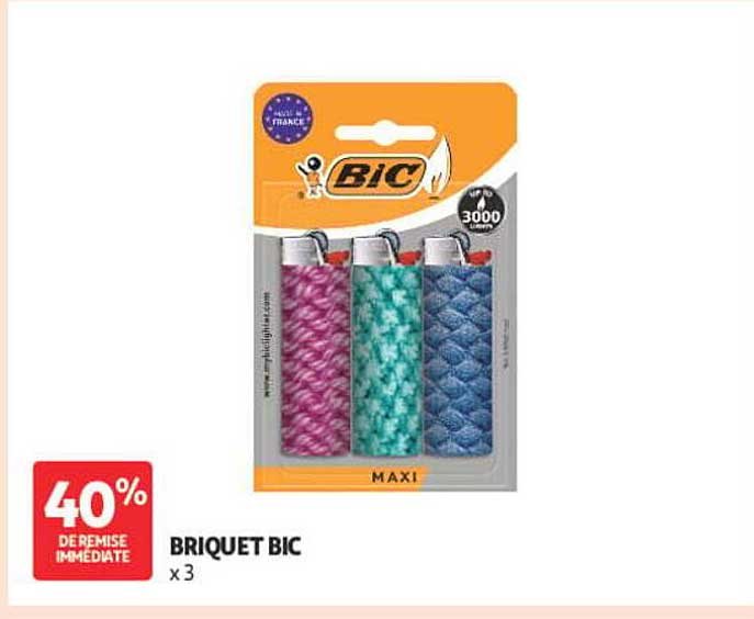 BRIQUET BIC x 3