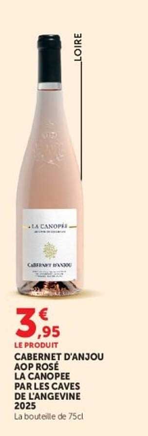 CABERNET D'ANJOU AOP ROSÉ LA CANOPEE PAR LES CAVES DE L'ANGEVINE 2025
