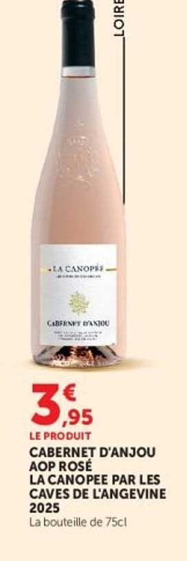 CABERNET D'ANJOU AOP ROSÉ LA CANOPÉE PAR LES CAVES DE L'ANGEVINE 2025