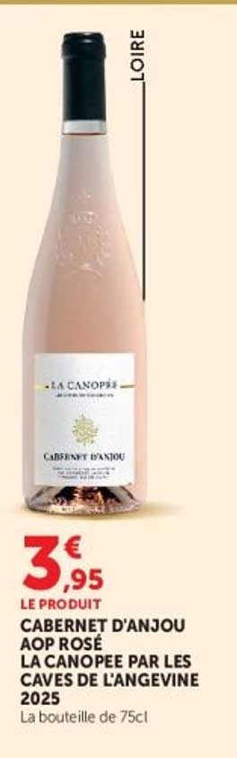 CABERNET D'ANJOU AOP ROSÉ LA CANOPEE PAR LES CAVES DE L'ANJEVINE 2025
