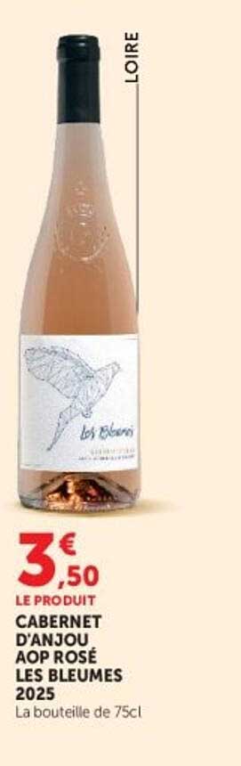 CABERNET D'ANJOU AOP ROSÉ LES BLEUMES 2025