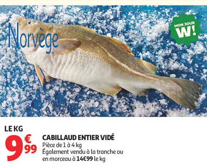 CABILLAUD ENTIER VIDÉ