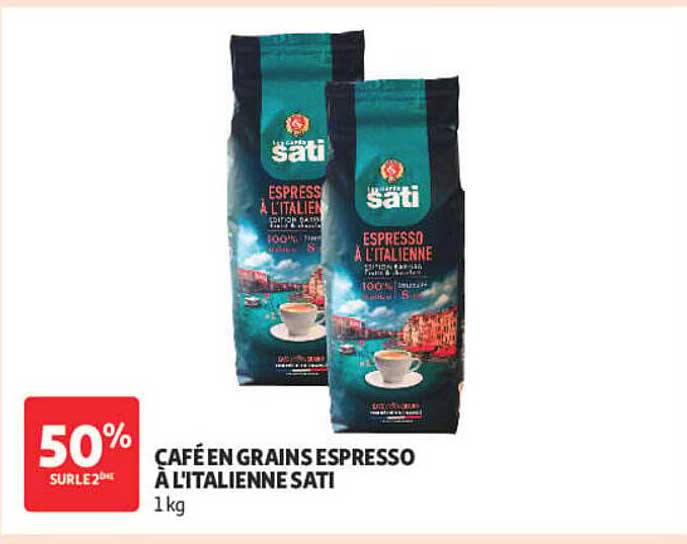 CAFÉ EN GRAINS ESPRESSO À L'ITALIENNE SATI 1 kg
