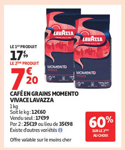 CAFÉ EN GRAINS MOMENTO VIVACE LAVAZZA