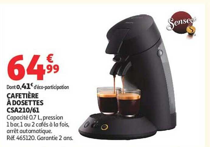 CAFETIÈRE À DOSETTES CSA210/61