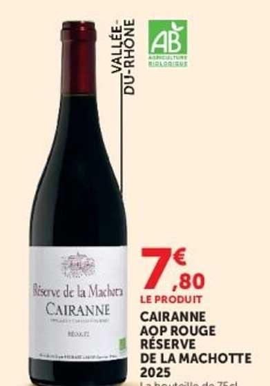 CAIRANNE AOP ROUGE RÉSERVE DE LA MACHOTTE 2025