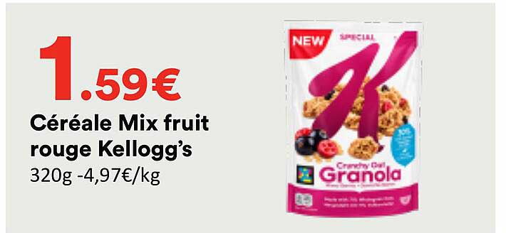 Céréale Mix fruit rouge Kellogg’s