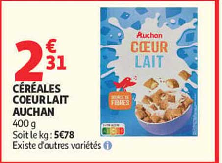 CÉRÉALES COEURLAT AUCHAN