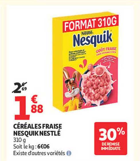 CÉRÉALES FRAISE NESQUIK NESTLÉ
