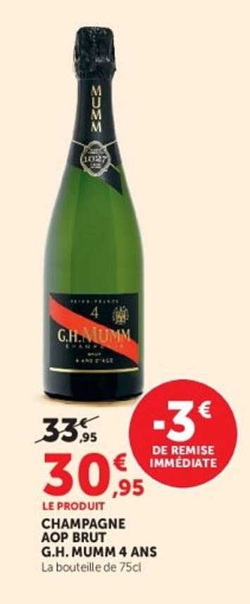 CHAMPAGNE AOP BRUT G.H. MUMM 4 ANS