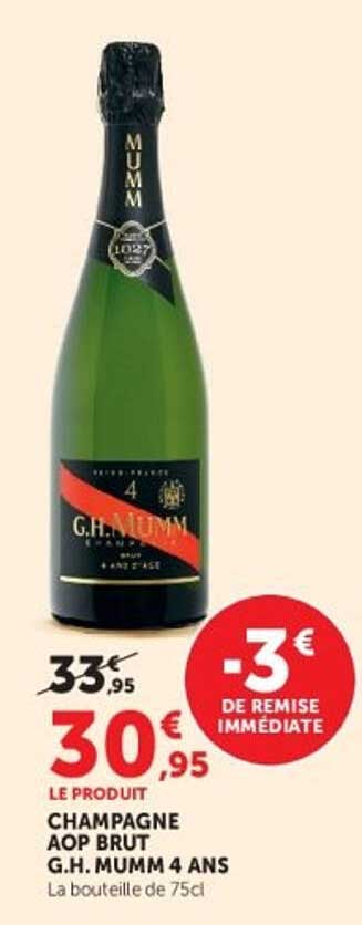 CHAMPAGNE AOP BRUT G.H. MUMM 4 ANS