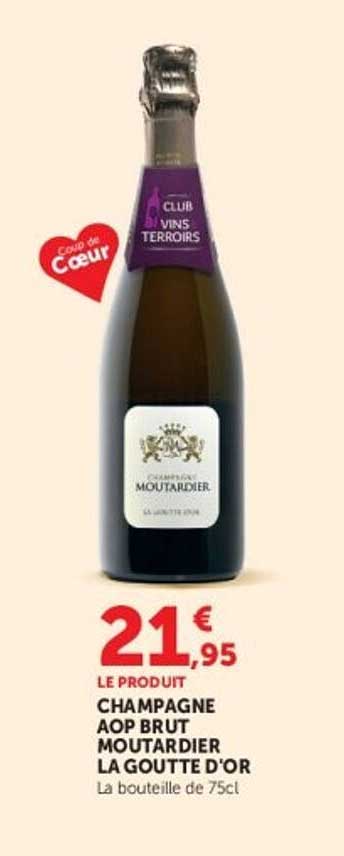 CHAMPAGNE AOP BRUT MOUTARDIER LA GOUTTE D'OR