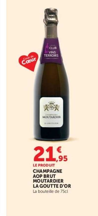 CHAMPAGNE AOP BRUT MOUTARDIER LA GOUTTE D'OR
