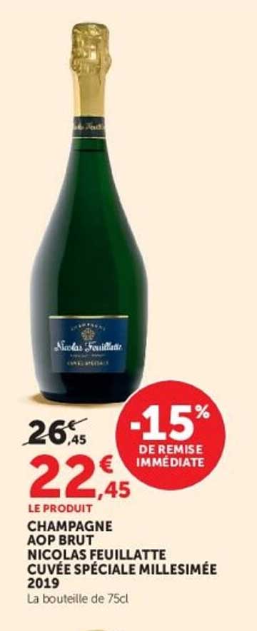 CHAMPAGNE AOP BRUT NICOLAS FEUILLATTE CUVÉE SPÉCIALE MILLESIMÉE 2019