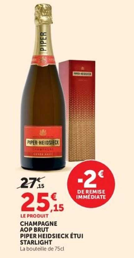 CHAMPAGNE AOP BRUT PIPER HEIDSIECK ÉTUI STARLIGHT
