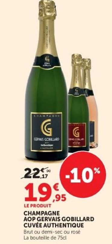 CHAMPAGNE AOP GERVAIS GOBILLARD CUVÉE AUTHENTIQUE