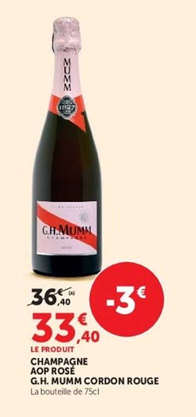 CHAMPAGNE AOP ROSÉ G.H. MUMM CORDON ROUGE