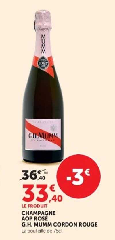 CHAMPAGNE AOP ROSÉ G.H. MUMM CORDON ROUGE