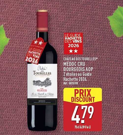 CHÂTEAU DES TOURELLES® MÉDOC CRU BOURGEOIS AOP 2 étoiles au Guide Hachette 2026.