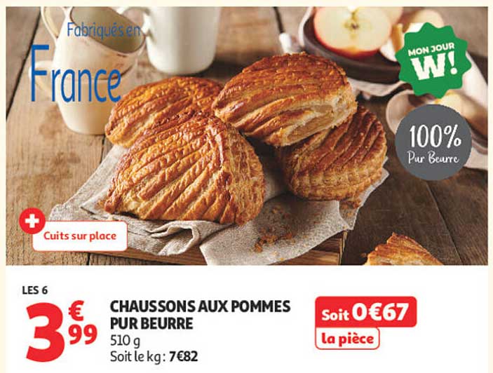 CHAUSSONS AUX POMMES PUR BEURRE