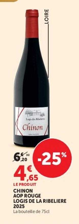 CHINON AOP ROUGE LOGIS DE LA RIBELIERE 2025