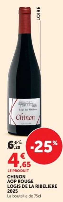 CHINON AOP ROUGE LOGIS DE LA RIBELIERE 2025