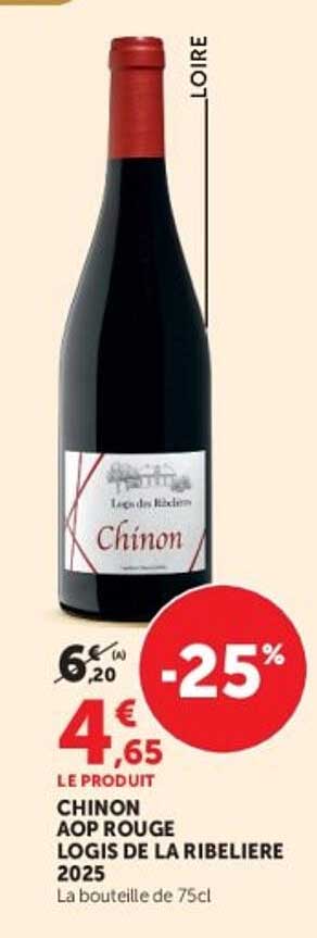CHINON AOP ROUGE LOGIS DE LA RIBELIERE 2025