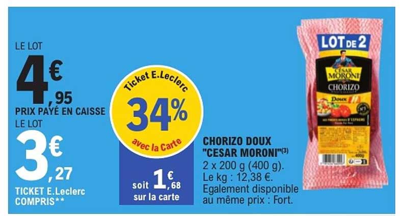 CHORIZO DOUX "CESAR MORONI"