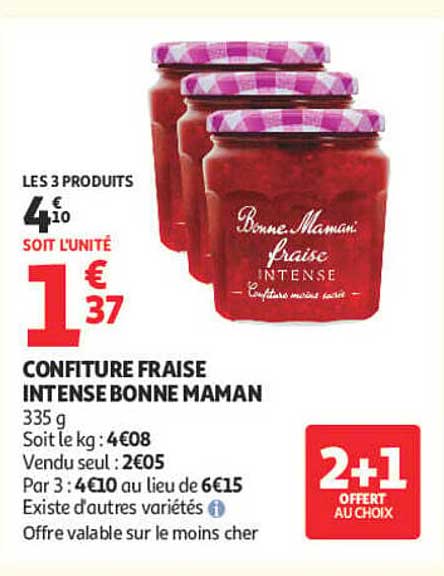 CONFITURE FRAISE INTENSE BONNE MAMAN