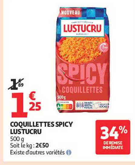 COQUILLETTES SPICY LUSTUCRU