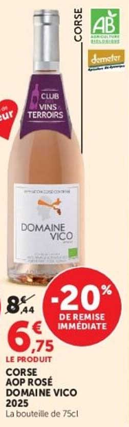 CORSE AOP ROSÉ DOMAINE VICO 2025