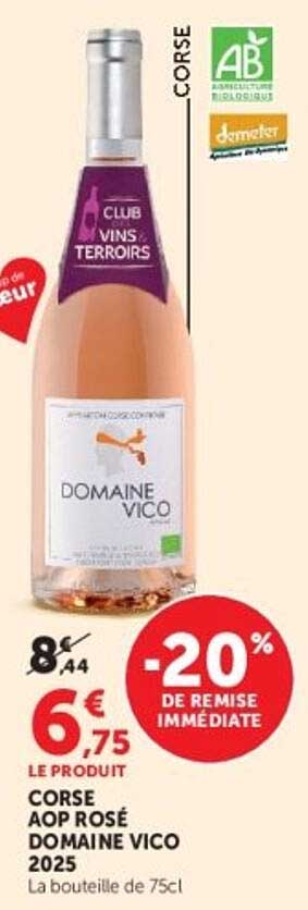 CORSE AOP ROSÉ DOMAINE VICO 2025