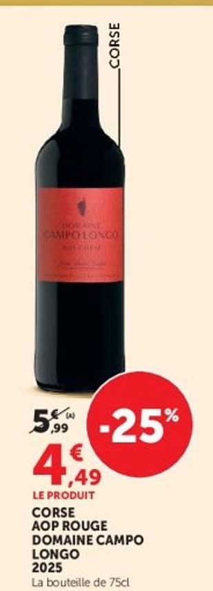 CORSE AOP ROUGE DOMAINE CAMPO LONGO 2025