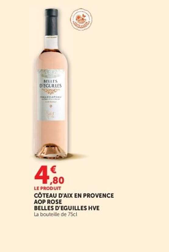COTEAU D'AIX EN PROVENCE AOP ROSE BELLES D'EGUILLES HVE