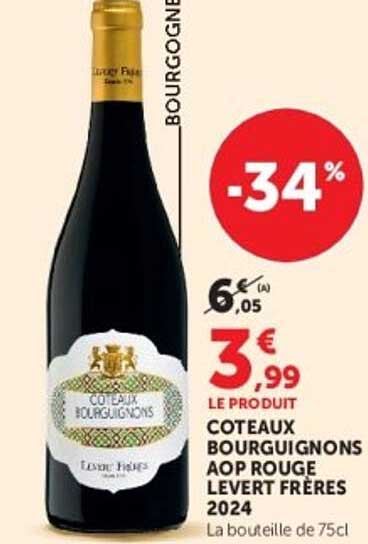 COTEAUX BOURGUIGNONS AOP ROUGE LEVERT FRERES 2024