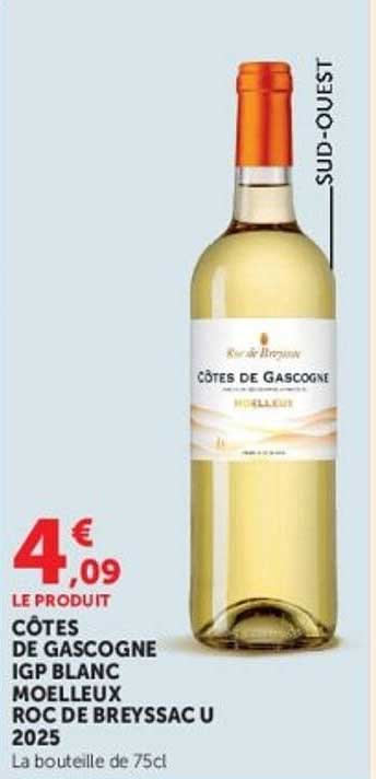 CÔTES DE GASCOGNE IGP BLANC MOELLEUX ROC DE BREYSSAC U 2025