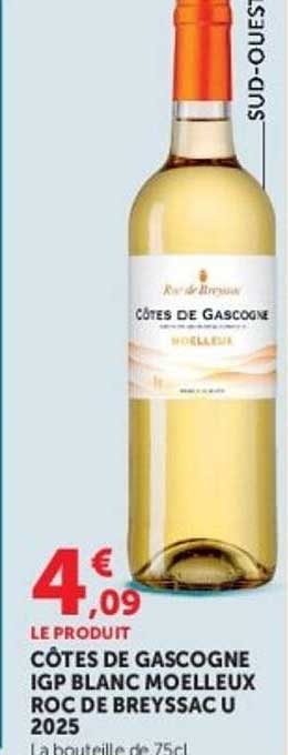 CÔTES DE GASCOGNE IGP BLANC MOELLEUX ROC DE BREYSSAC U 2025