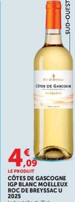 CÔTES DE GASGOGNE IGP BLANC MOELLEUX ROC DE BREYSSAC U 2025