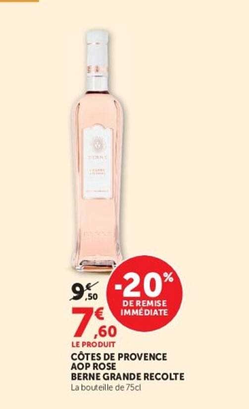 CÔTES DE PROVENCE AOP ROSÉ BERNE GRANDE RÉCOLTE