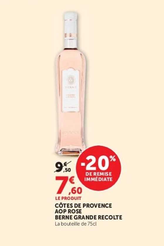 CÔTES DE PROVENCE AOP ROSE BERNE GRANDE RECOLTE