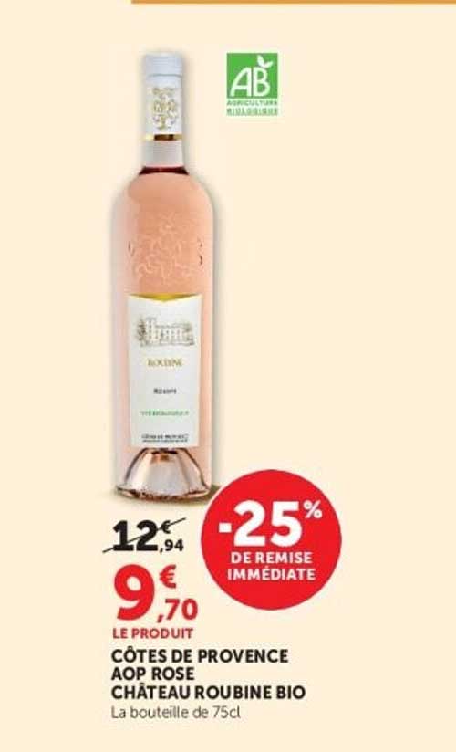 CÔTES DE PROVENCE AOP ROSÉ CHÂTEAU ROUBINE BIO
