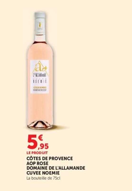 CÔTES DE PROVENCE AOP ROSE DOMAINE DE L'ALLAMANDE CUVEE NOEMIE