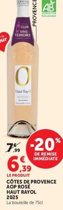 CÔTES DE PROVENCE AOP ROSÉ HAUT RAYOL 2025