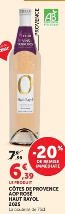 CÔTES DE PROVENCE AOP ROSÉ HAUT RAYOL 2025