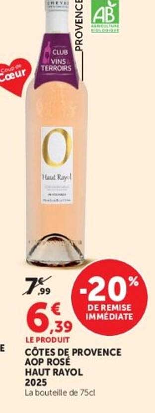 CÔTES DE PROVENCE AOP ROSÉ HAUT RAYOL 2025